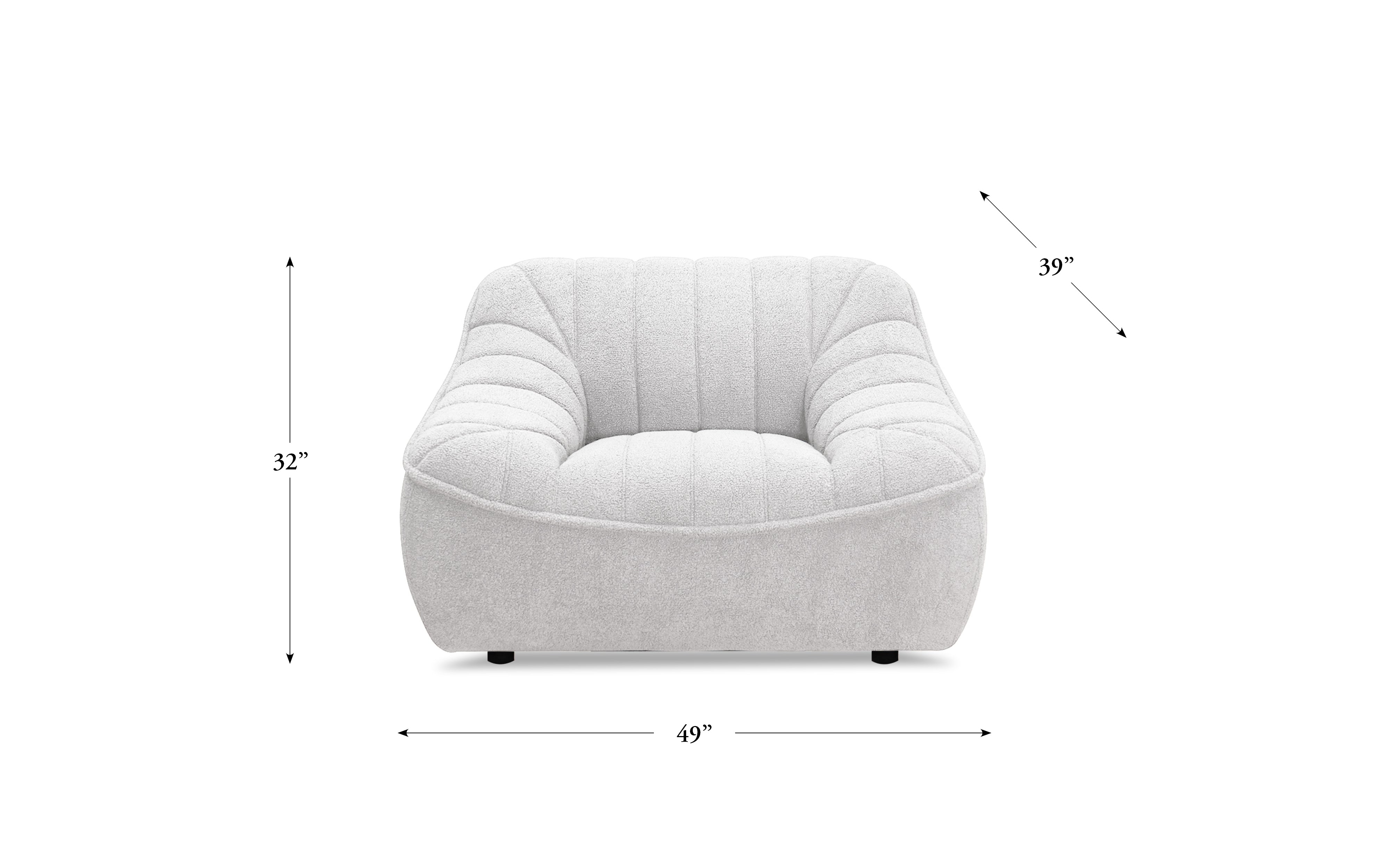 Nest Fabric Chair, White